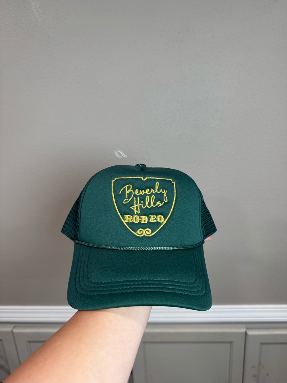 NEW Beverly Hills Rodeo Green Trucker Hat
